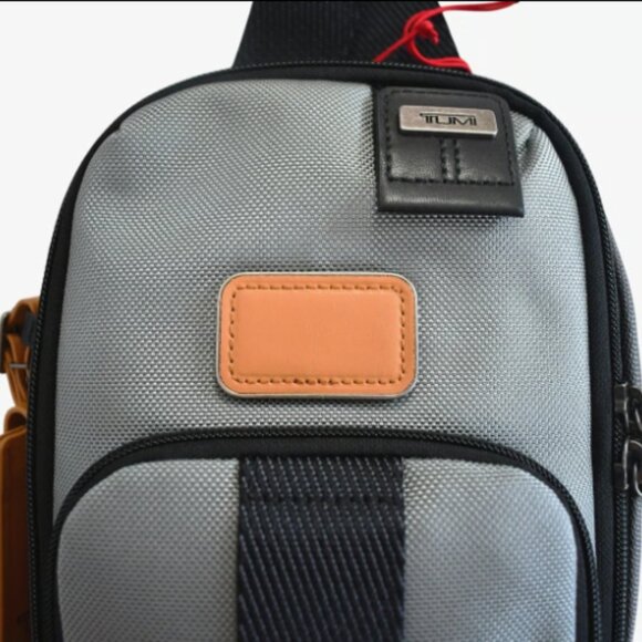 TUMI Fife Slim Sling Bag, Grey/Black - NEW - Picture 9 of 12